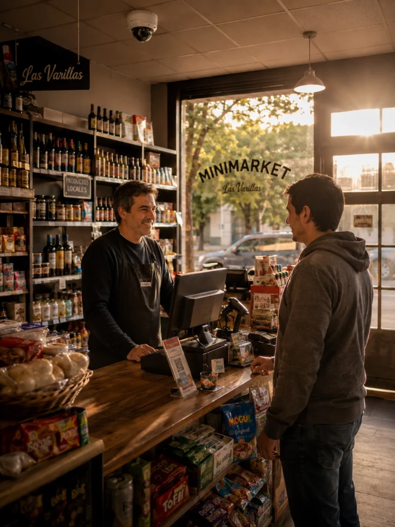 Cámara de seguridad instalada en un comercio de Las Varillas