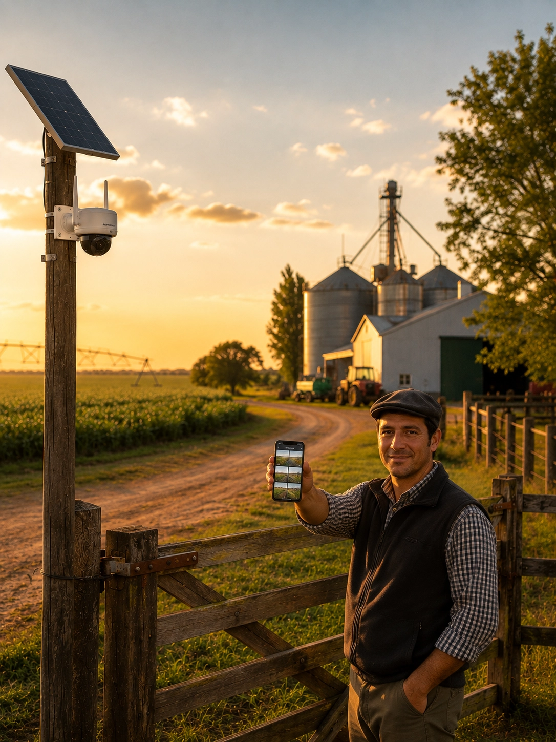Cámara de seguridad solar para campo en Las Varillas