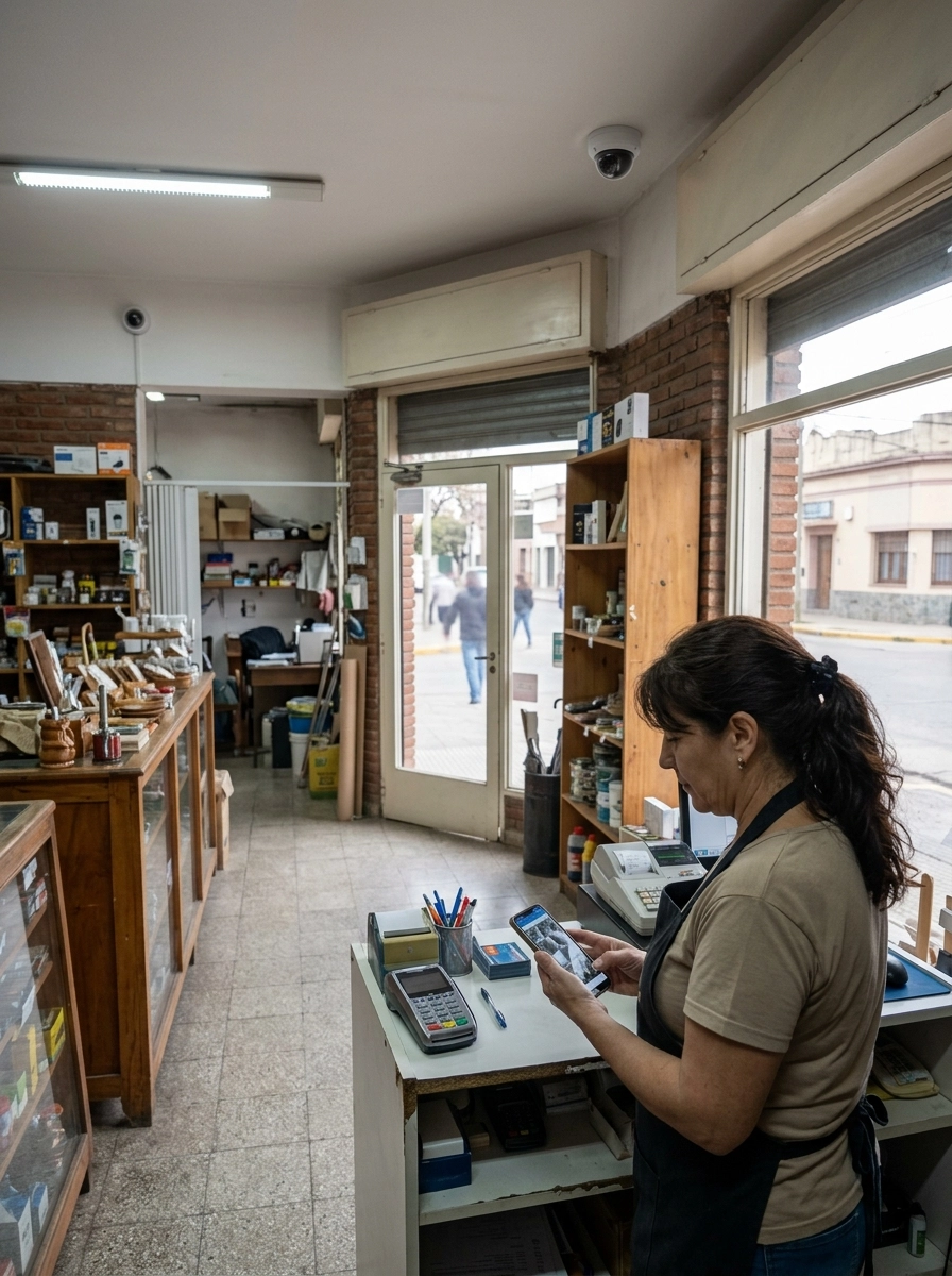 Sistema de cámaras de seguridad instalado en un comercio de Villa María
