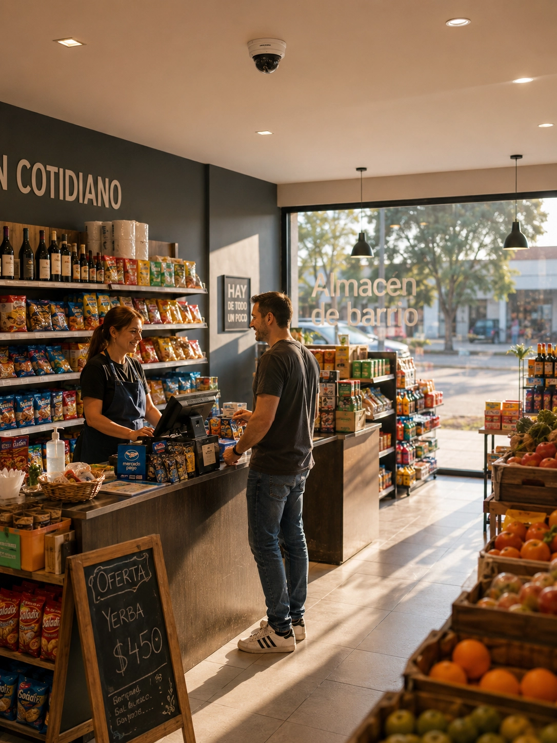 Cámara de seguridad instalada en un comercio de Oncativo, Córdoba